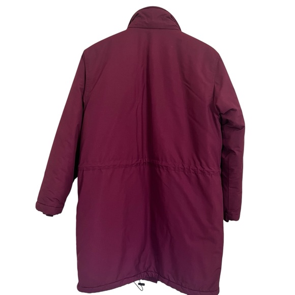 Lands End Jacket Size Small Pink Winter Polartec Hooded Mid Length Pockets - Picture 7 of 13